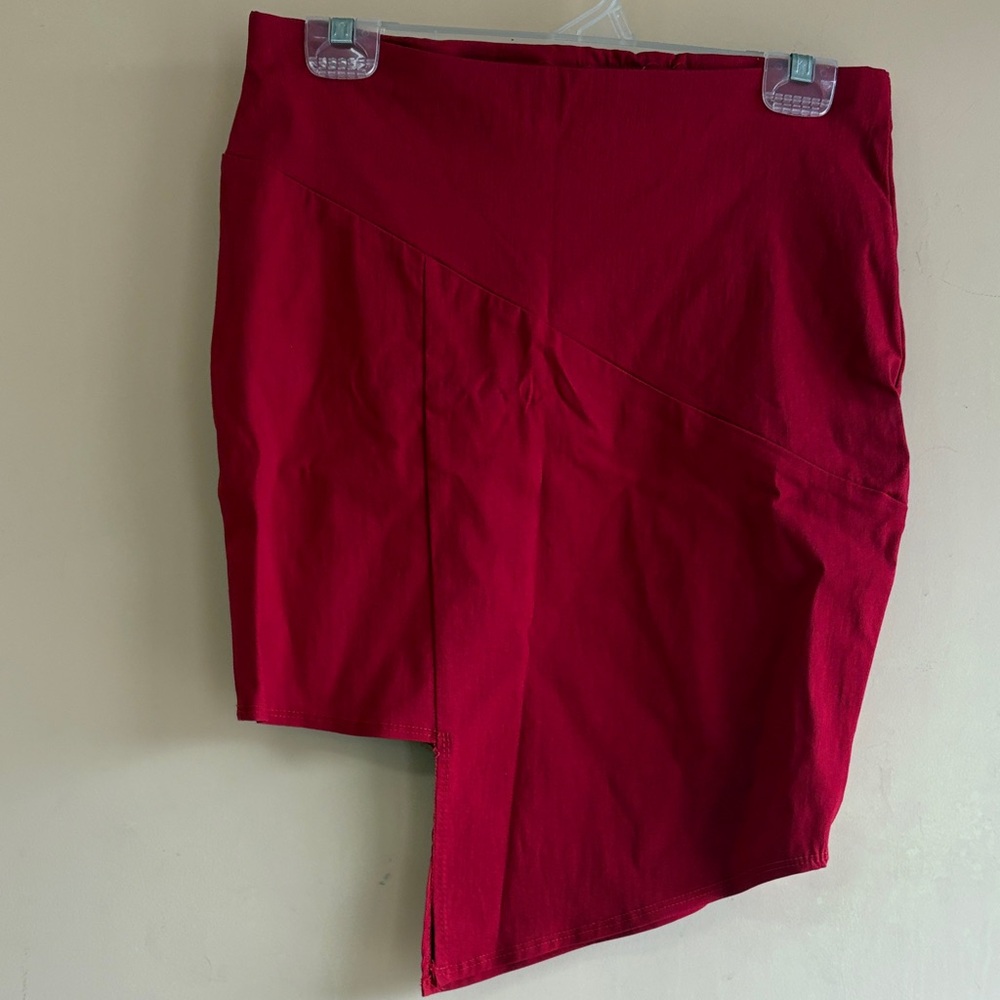 Charlotte Russe Red Asymmetrical Skirt